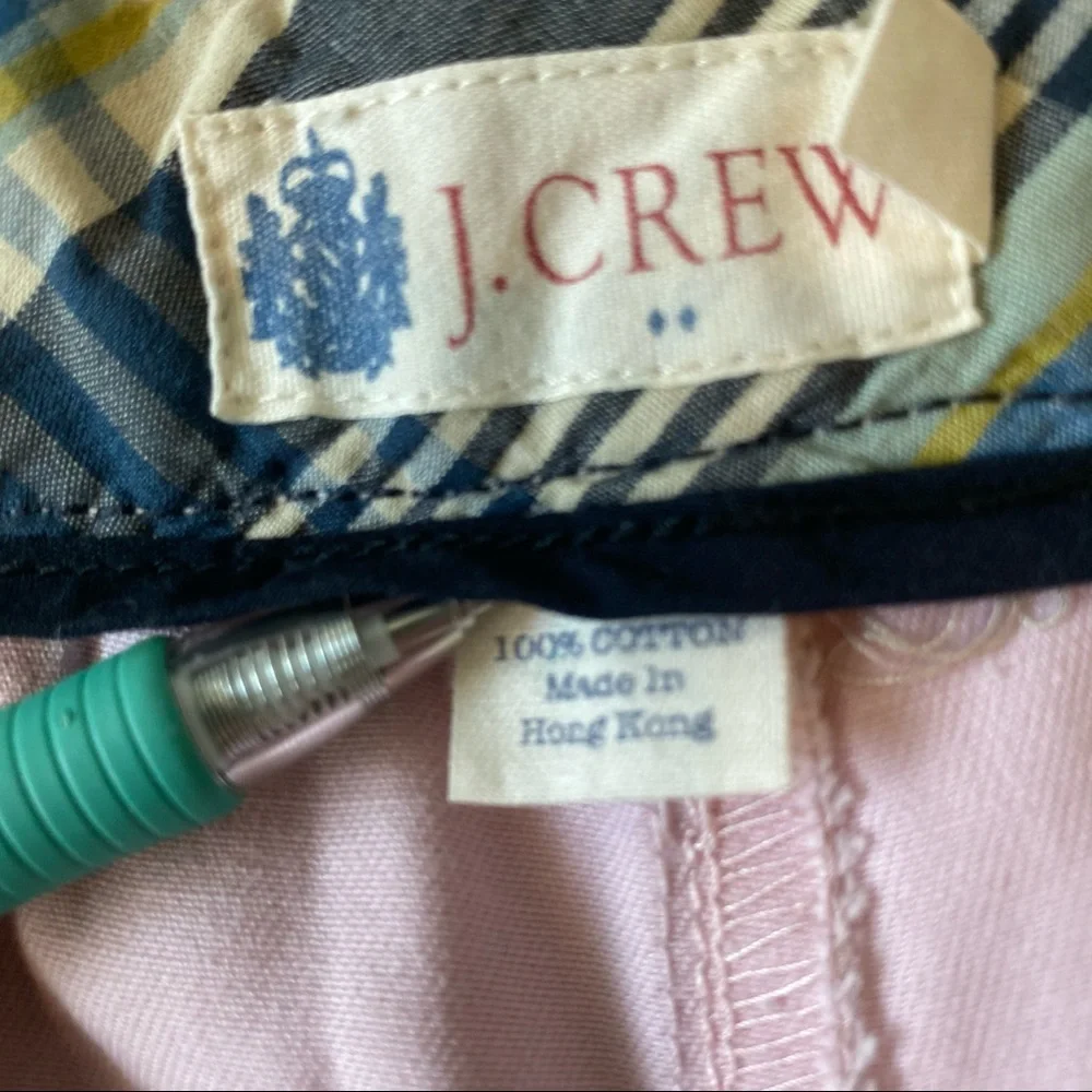 J. Crew flat front pink Bermuda shorts size 33 like new